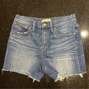Madewell high rise jean shorts